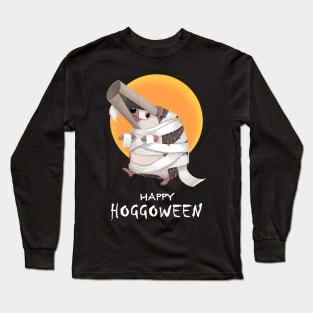 Happy Hoggoween Halloween Hedgehog Mummy Long Sleeve T-Shirt